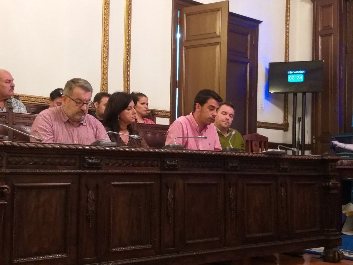 Concelleiros do PP no pleno do Concello de Marín