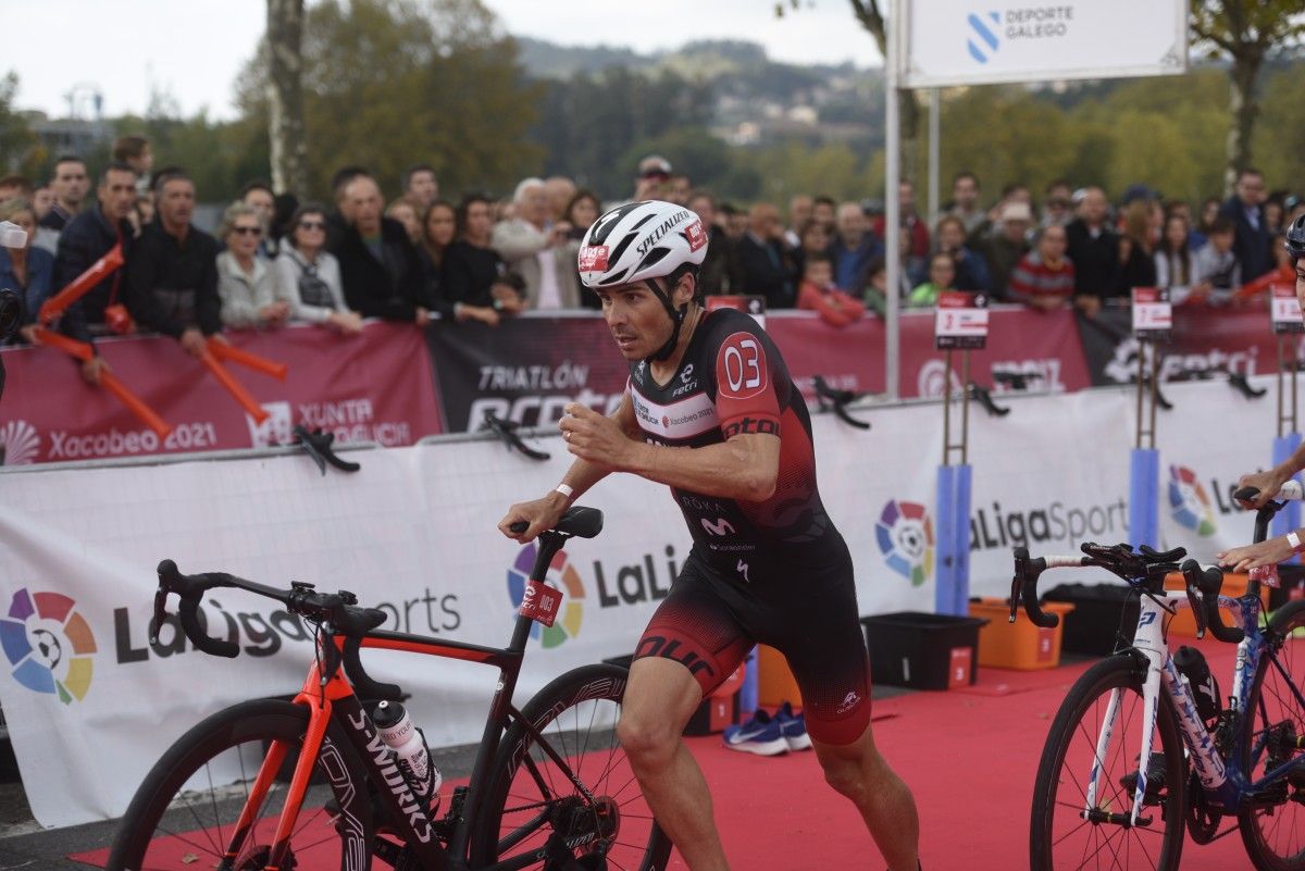 Gómez Noya, durante a primeira edición do Pro Tour de Tríatlon en Pontevedra