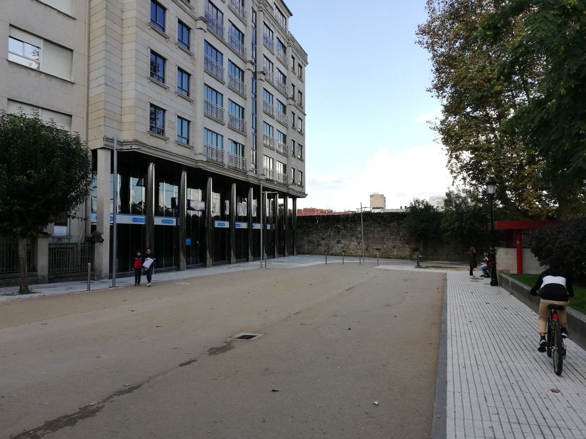 Zona peatonalizada da Praza de Barcelos