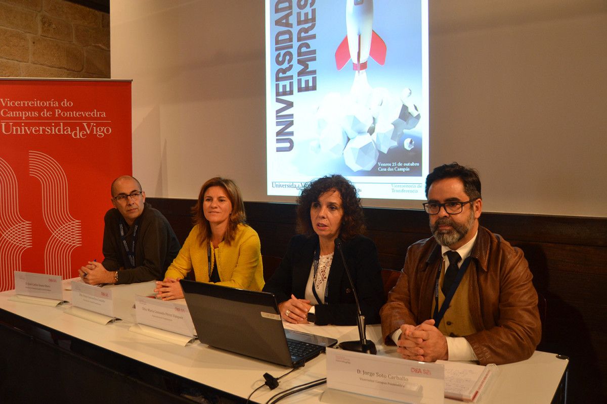 Souto, Goicoechea, Pérez y Soto, en la inauguración del Encontro Universidade-Empresa
