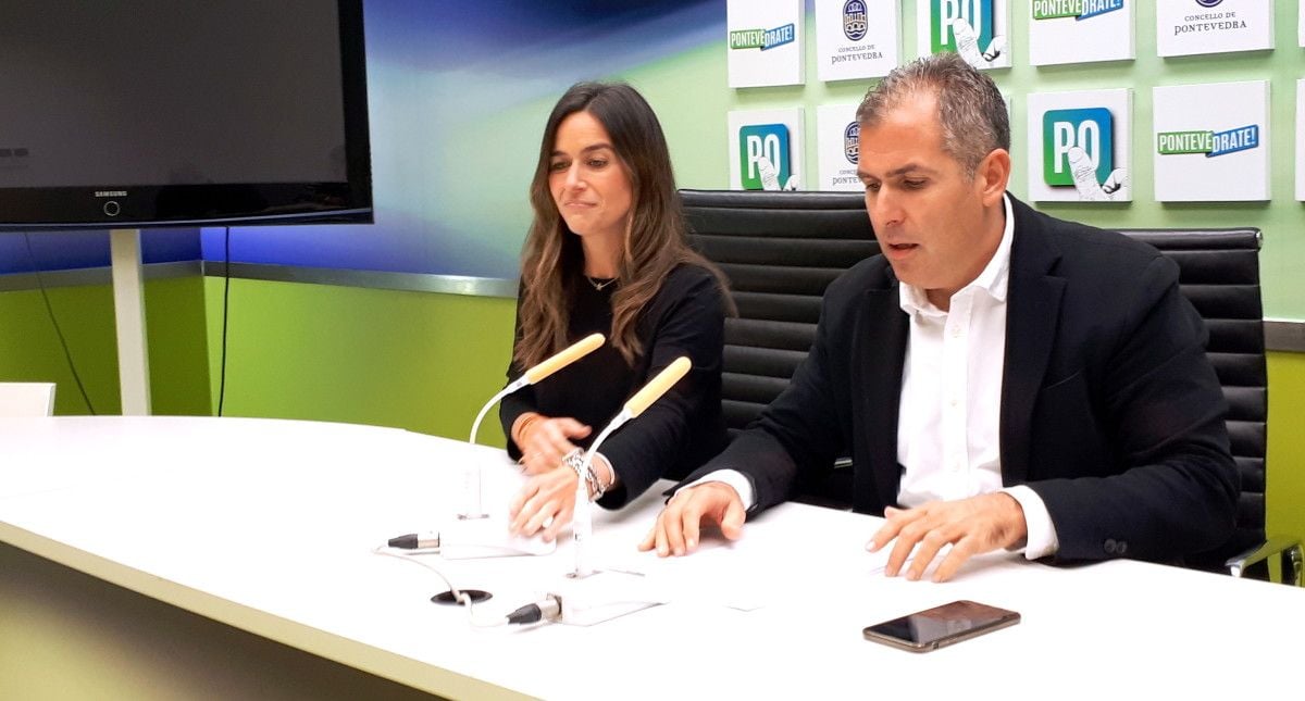 Pepa Pardo e Rafa Domínguez, na rolda de prensa