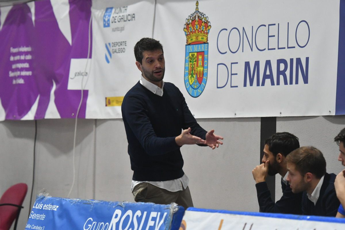 Javi Llorente, no partido de LEB Ouro entre Peixe Galego e Basquet Coruña na Raña 