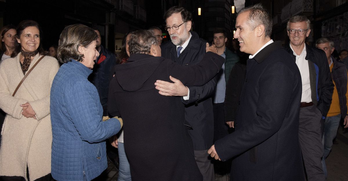 Paseo de Mariano Rajoy por Pontevedra na campaña do 10N