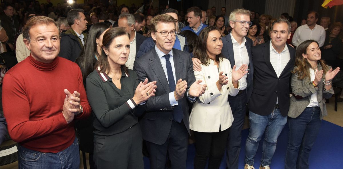 Mitin de peche de campaña do PP no Galicia Palace con Núñez Feijoo, Pilar Rojo e María Ramallo 