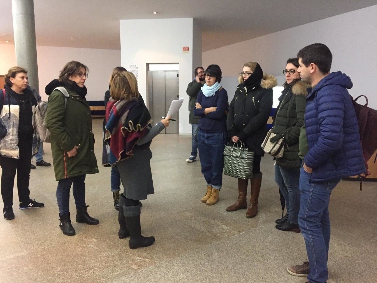 Visita técnica al Pazo da Cultura de las empresas que quieren presentar proyectos para el XXI Salón do Libro