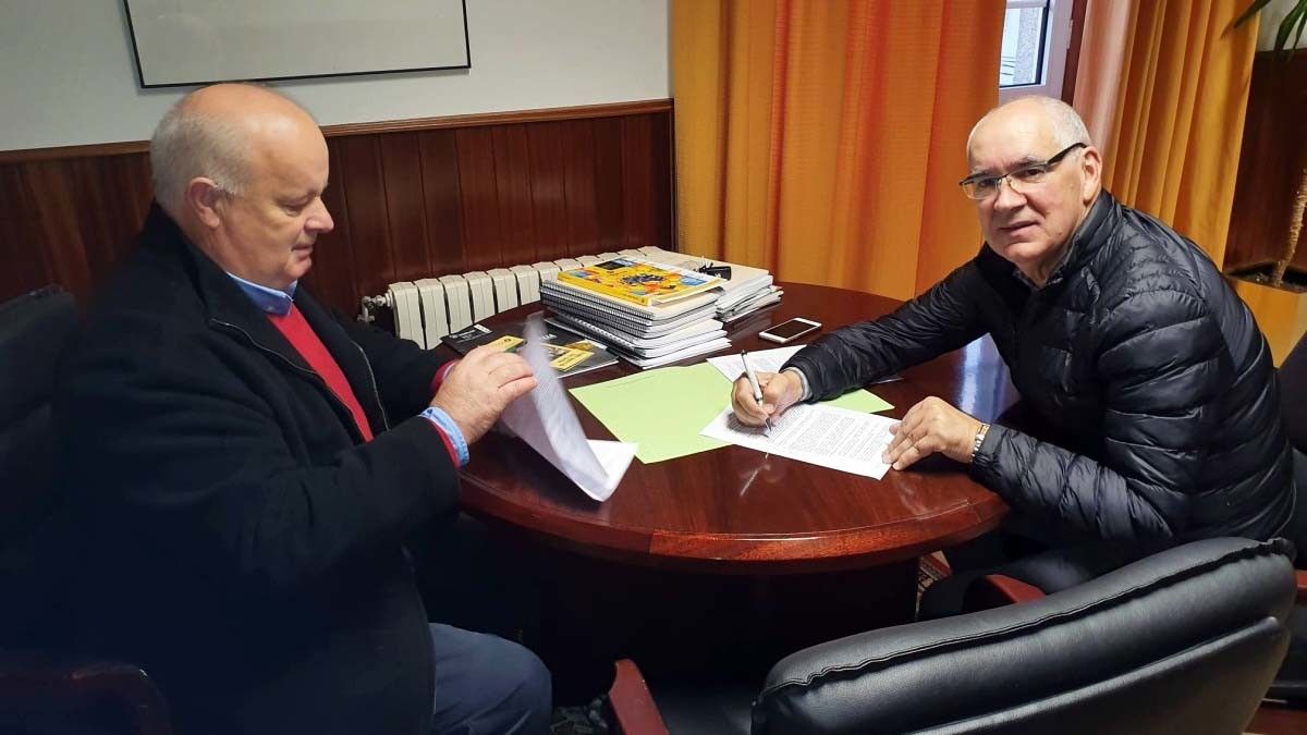 Sinatura do convenio entre o Concello da Lama e a Fundación Amigos de Galicia
