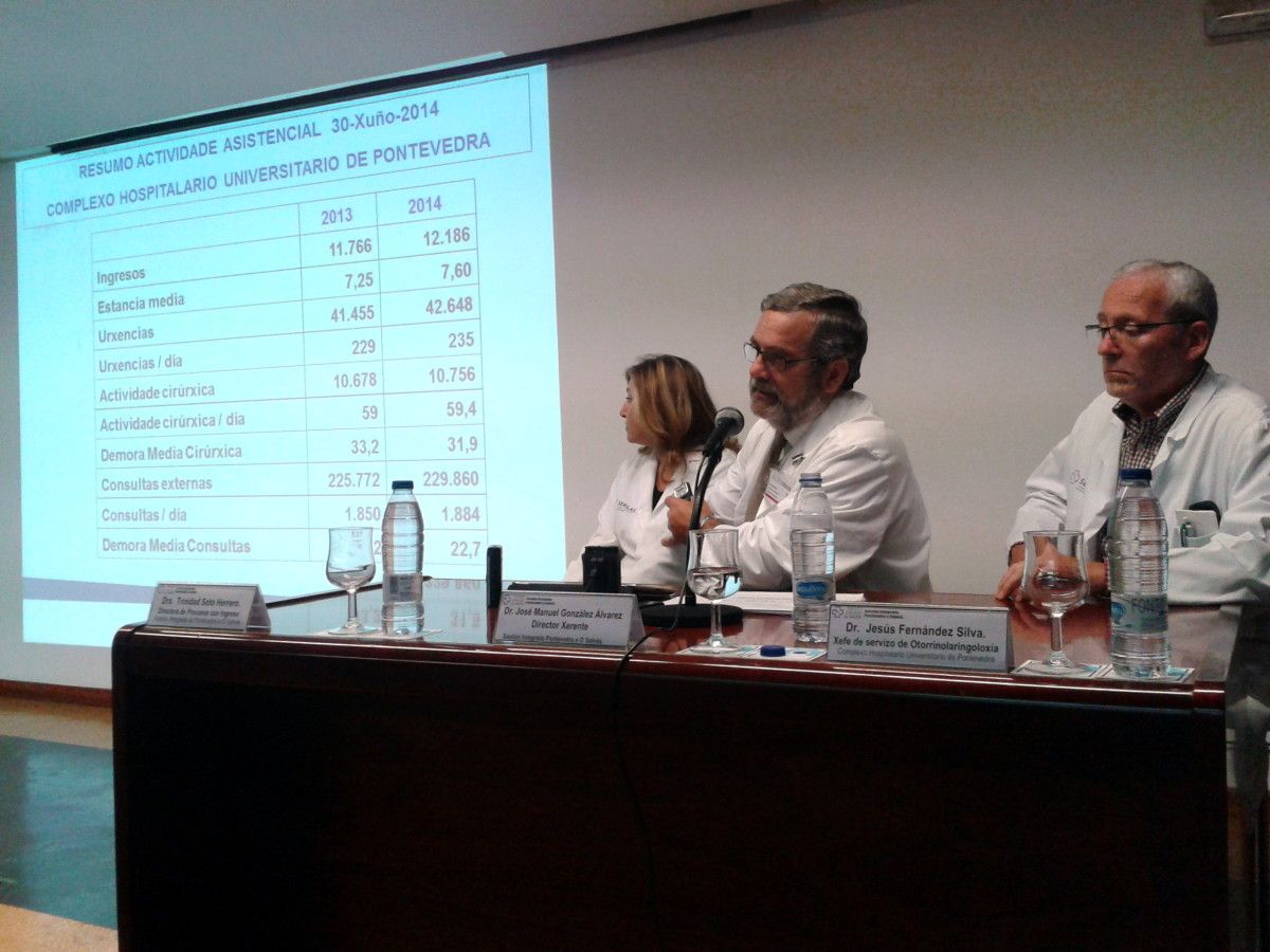 El gerente de Xestión Integrada de Pontevedra y O Salnés explica los datos del primer semestre de 2014