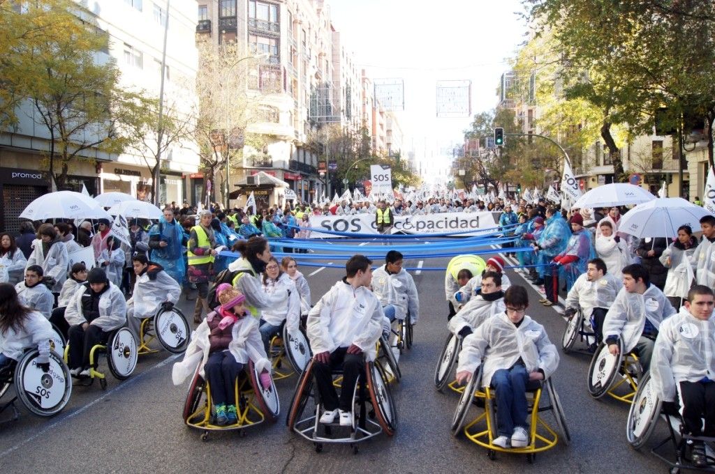 Manifestación en Madrid de personas con discapacidad (archivo)