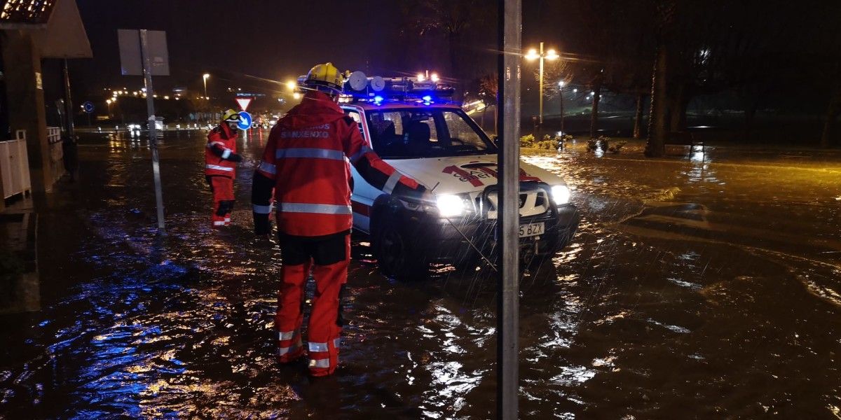 Incidencias pola borrasca "Elsa" en Sanxenxo