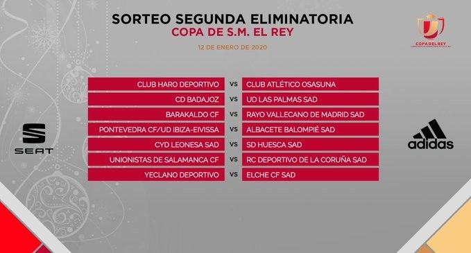 Sorteo da segunda rolda da Copa do Rei