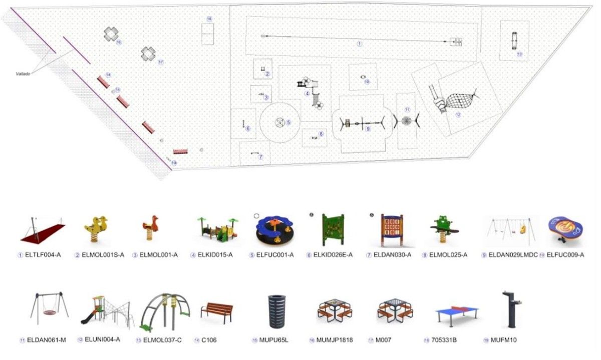 Plano del parque de Médico Ballina