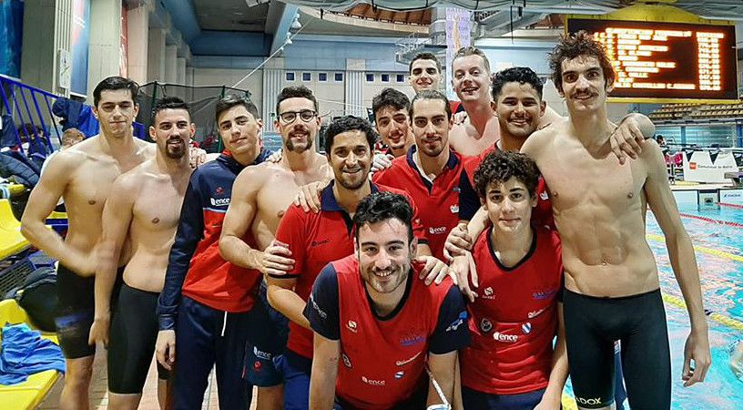 Equipo masculino do Galaico que competiu na Copa de España de 2ª División en Madrid