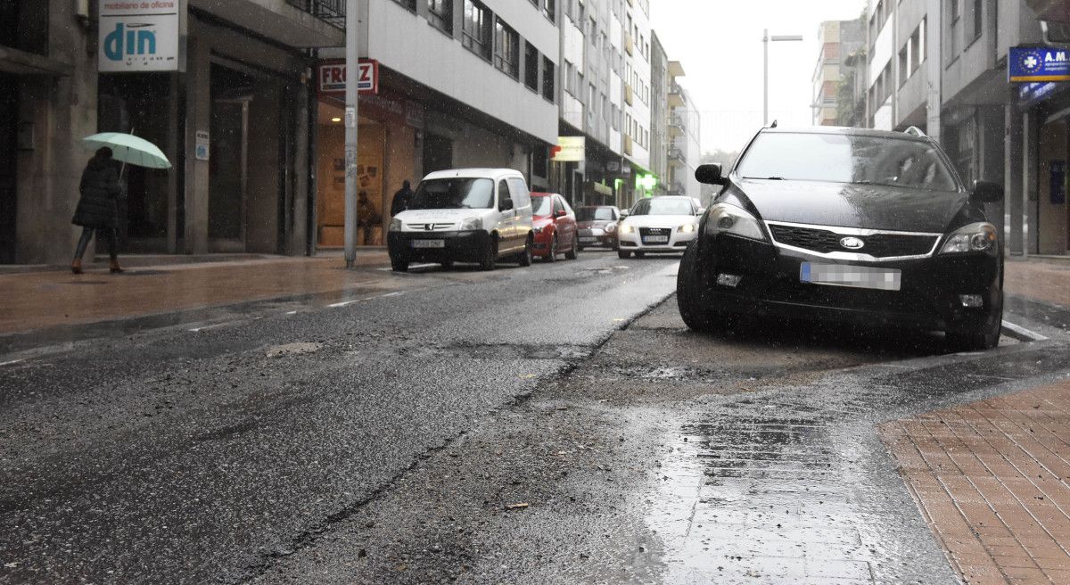 Rúa Echegaray en obras