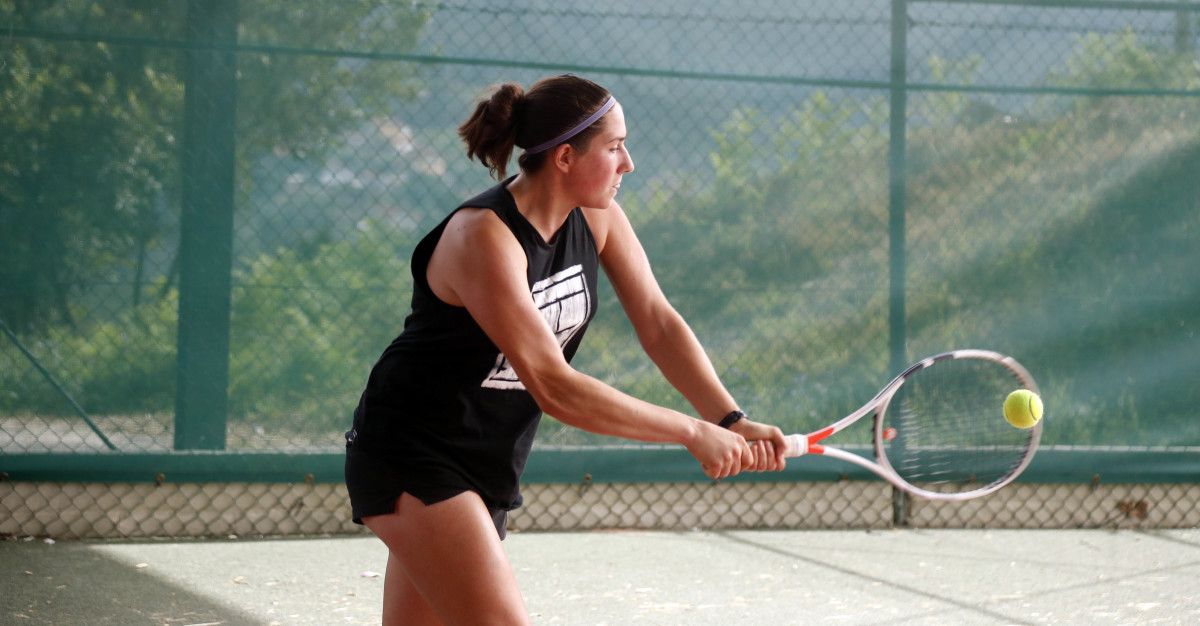 Celia Cerviño durante un entrenamiento