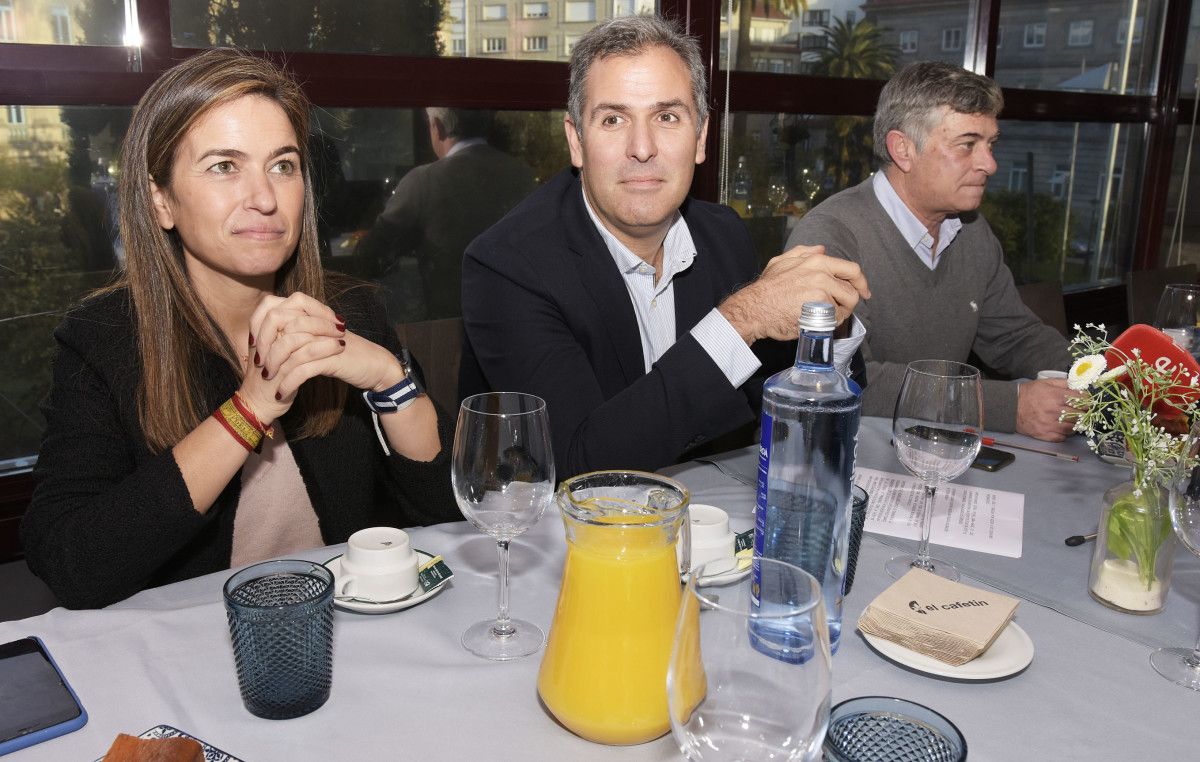 Pepa Pardo, Rafa Domínguez e Gerardo Pérez Puga, do PP de Pontevedra (Arquivo)