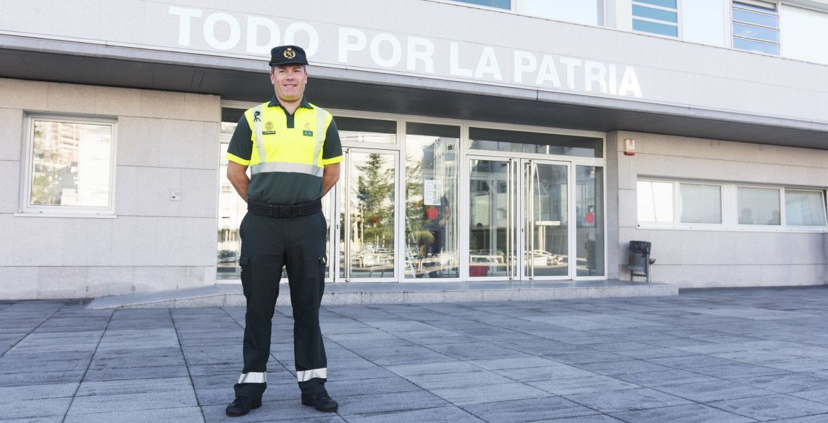 Teniente Juanjo López Castro, del destacamento de la Guardia Civil de Tráfico de Pontevedra 