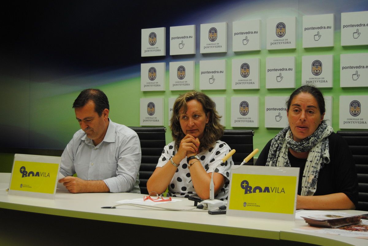 Luis Bará, Carmen Fouces y Anxos Riveiro, en la presentación de +Boavila