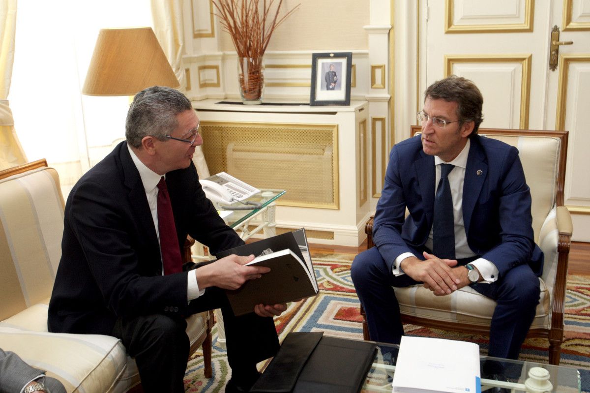 Alberto Núñez Feijóo e Alberto Ruíz Gallardón, reunidos en Santiago de Compostela
