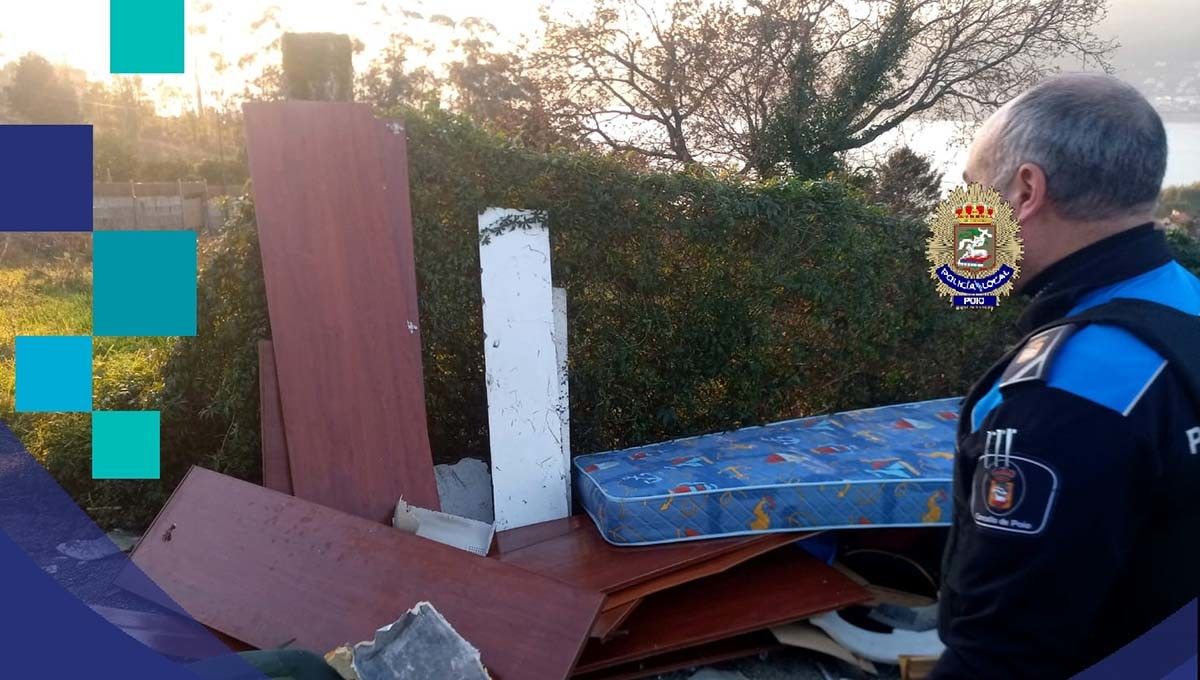 Vertido ilegal de materiales en Poio