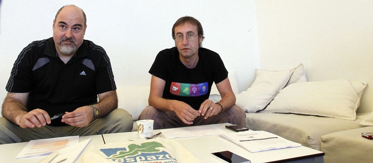 José Antonio Ramírez e Xan Hermida, coordinadores local e nacional de Espazo Ecosocialista