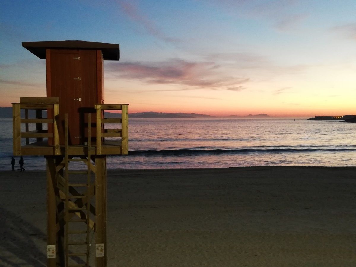 Caseta de los socorristas en la playa de Silgar