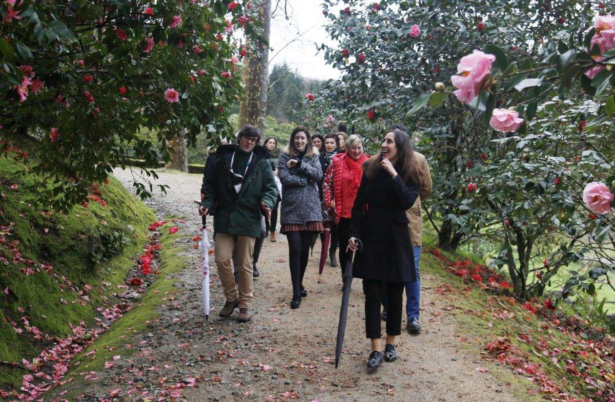 Visita guiada de la Deputación al castillo de Soutomaior para promocionar la Ruta da Camelia