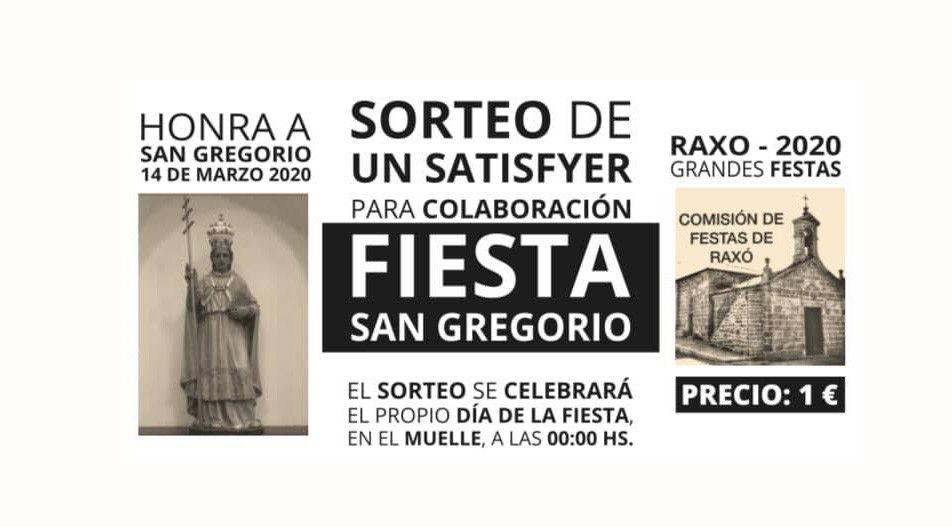 Cartel del sorteo del 'satisfyer' en Raxó