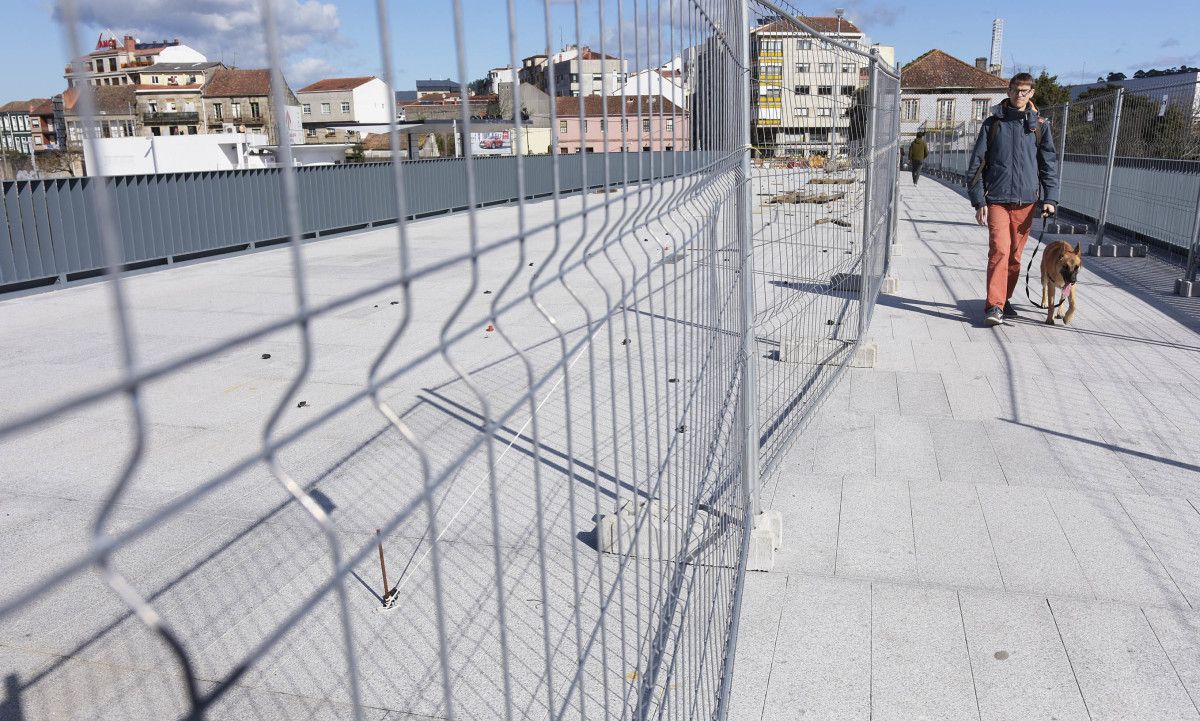 Obras de reforma del puente de O Burgo