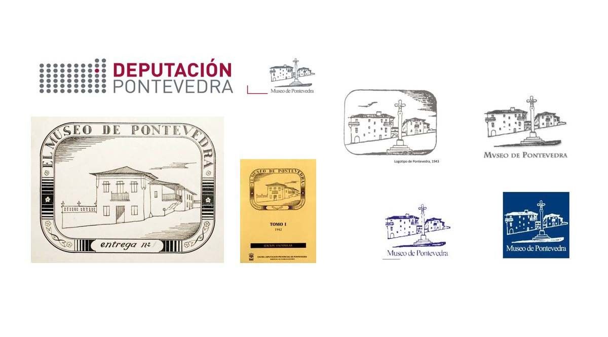 Evolución da identidade gráfica do Museo de Pontevedra