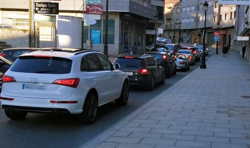 Atasco en Sanxenxo