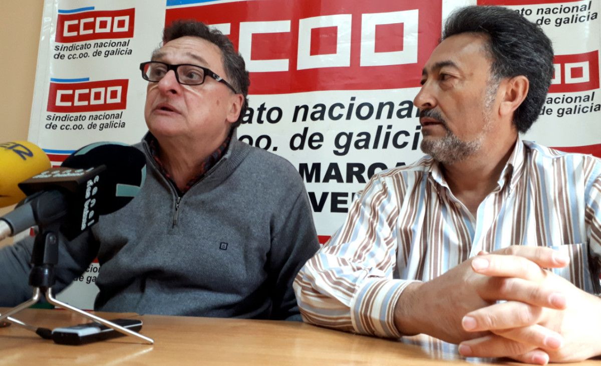 José Luis García Pedrosa e José Ramón Piñeiro, secretario de organización e secretario comarcal de CC.OO.