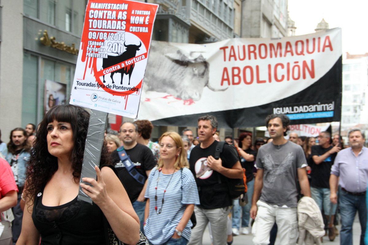 Manifestación convocada por 'Touradas fóra de Pontevedra'