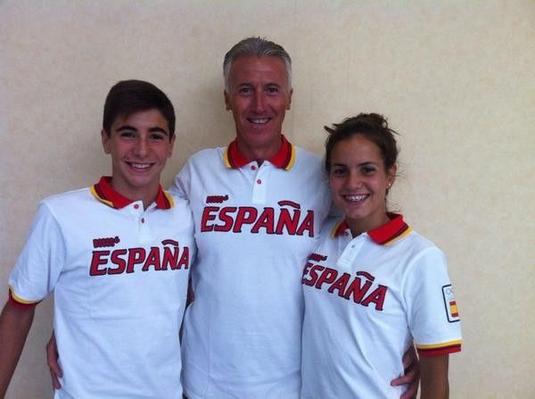 Carmen Gómez y Alberto González, representantes españoles en Nanjing