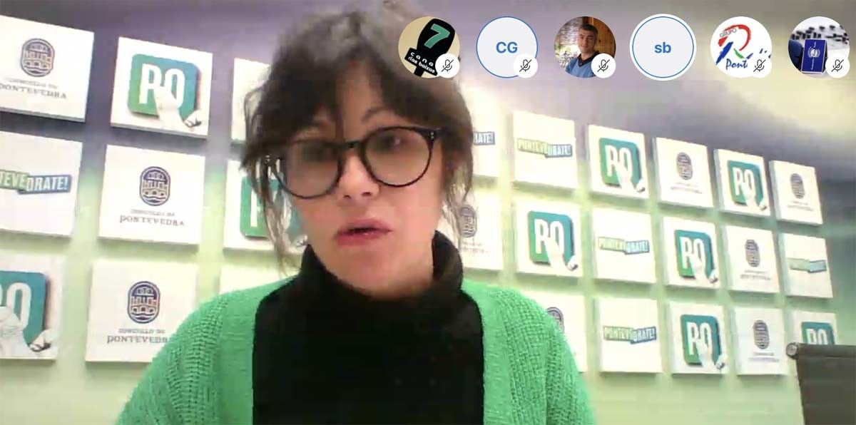 Comparecencia por Skype de Anabel Gulías, portavoz do goberno municipal