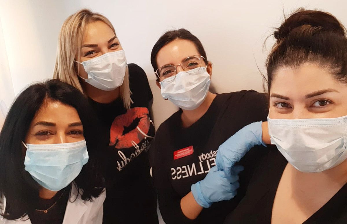 Trabajadoras del centro médico estético Kissbody Center afectadas por la cuarentena