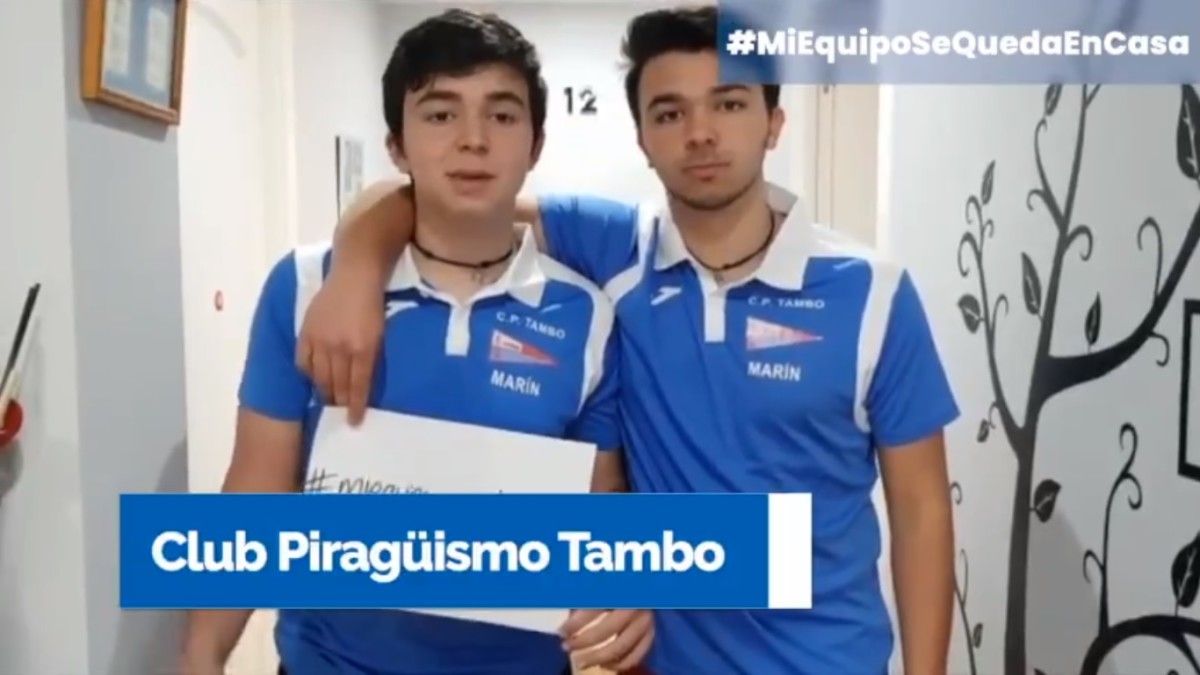 Campaña en las redes sociales de los clubes de Marín #MiEquipoSeQuedaEnCasa