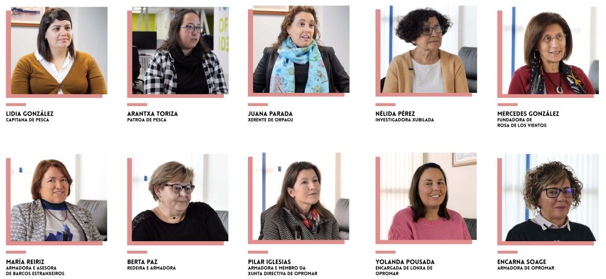 Protagonistas do documental 'Bravas do mar' realizado por Opromar