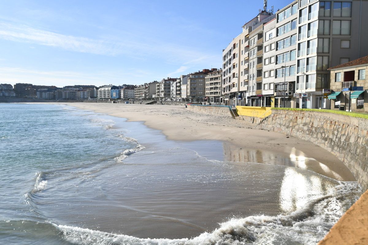 Playa y paseo de Silgar durante el Estado de Alarma