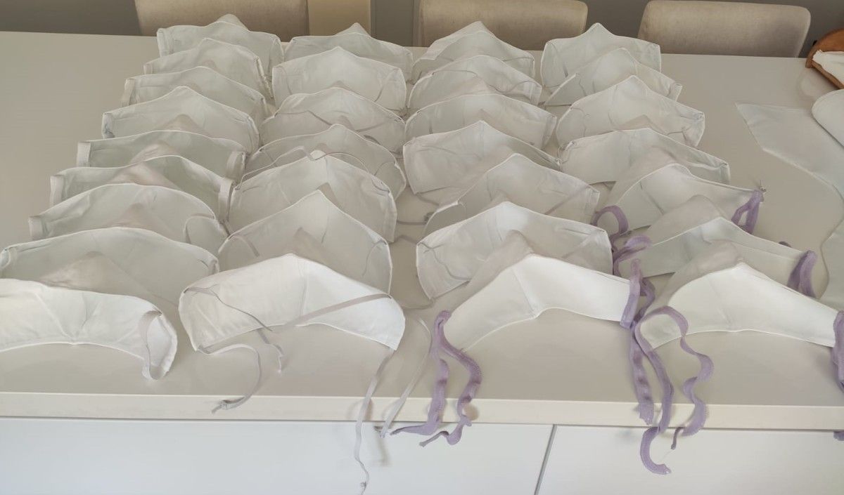 Máscaras confeccionadas con algodón cento por cento