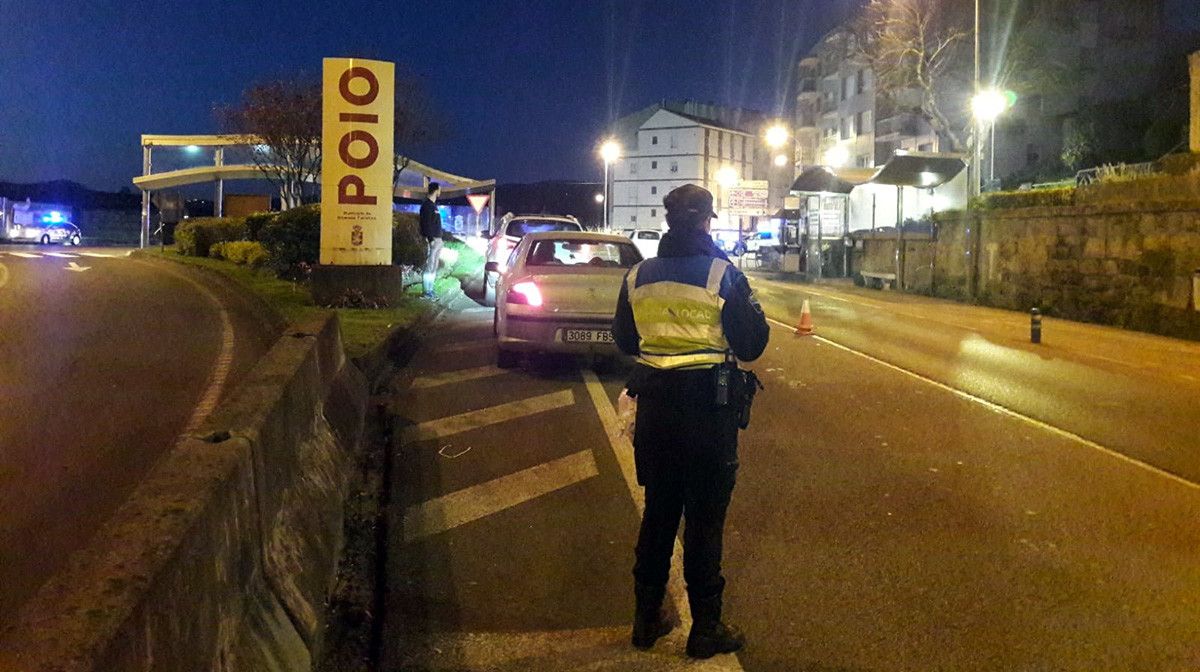 Control policial en Poio
