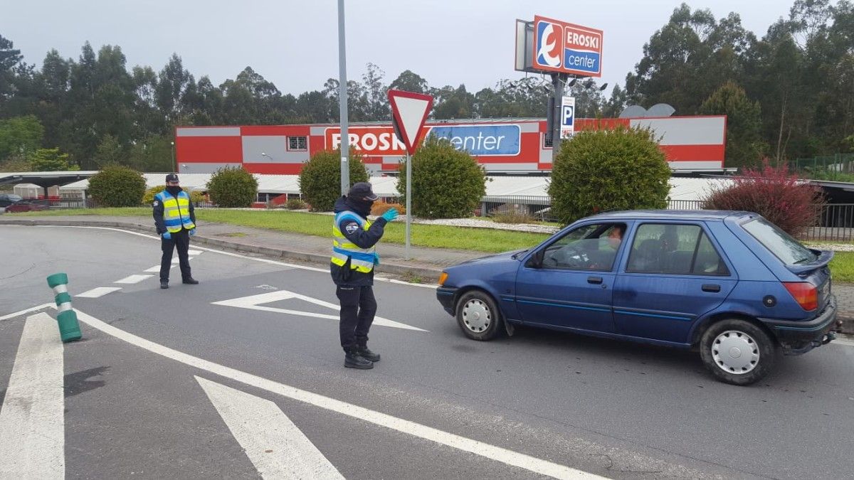 Control da Policía Local de Sanxenxo