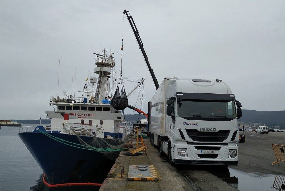 Actividade no Porto de Marín