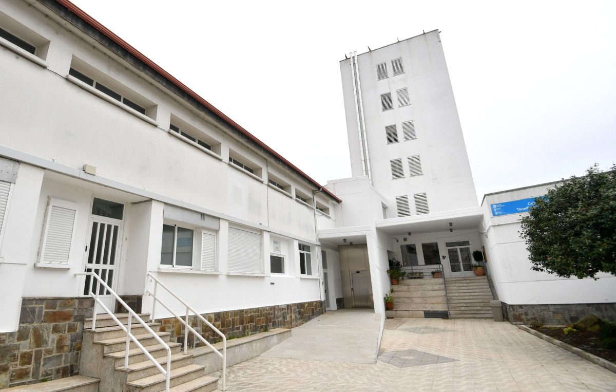 Entrada de la residencia del Centro Galego de Tecnificación Deportiva (CGTD)