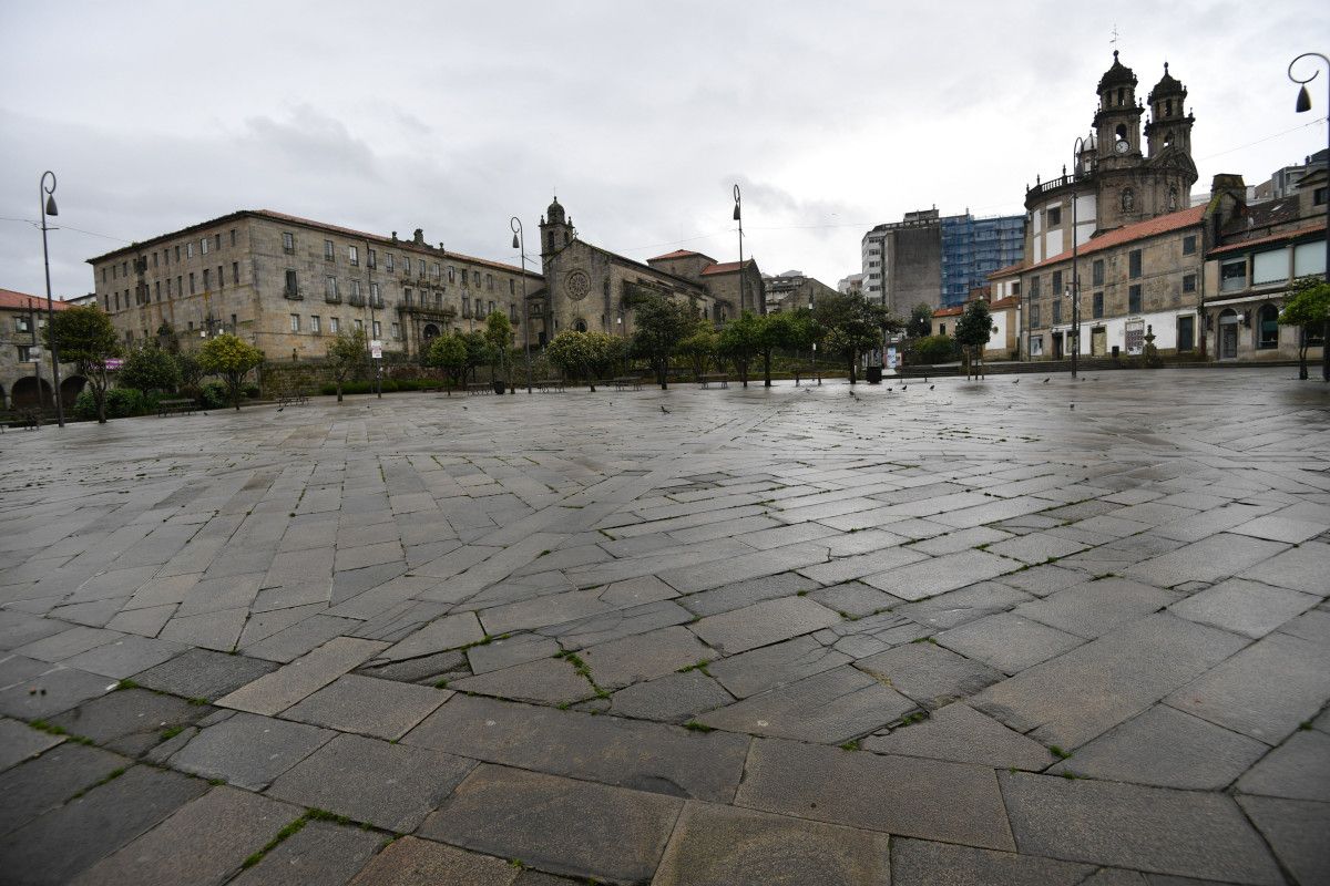 Imaxes do festivo de Xoves Santo en Pontevedra