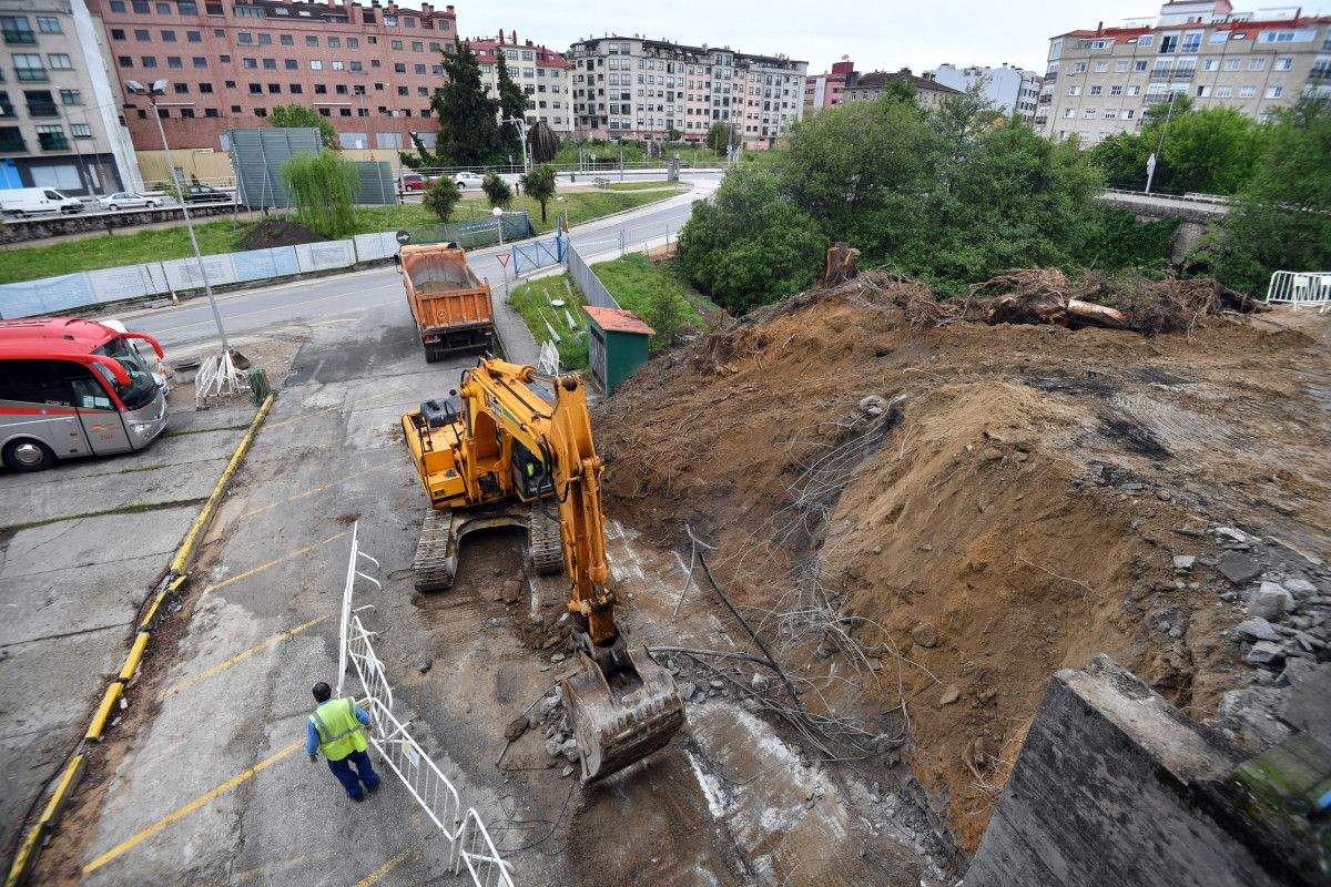 Obras na Estación de Autobuses