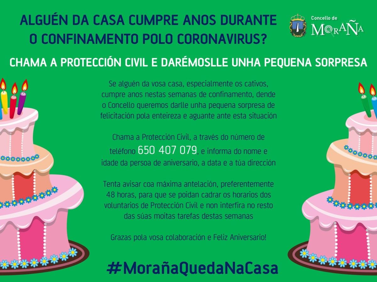 Campaña de celebración de aniversarios durante a corentena