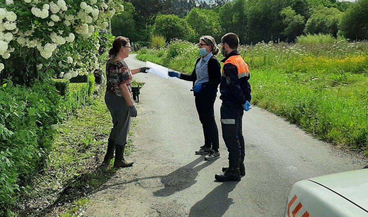 Entrega domiciliaria de mascarillas en Moraña