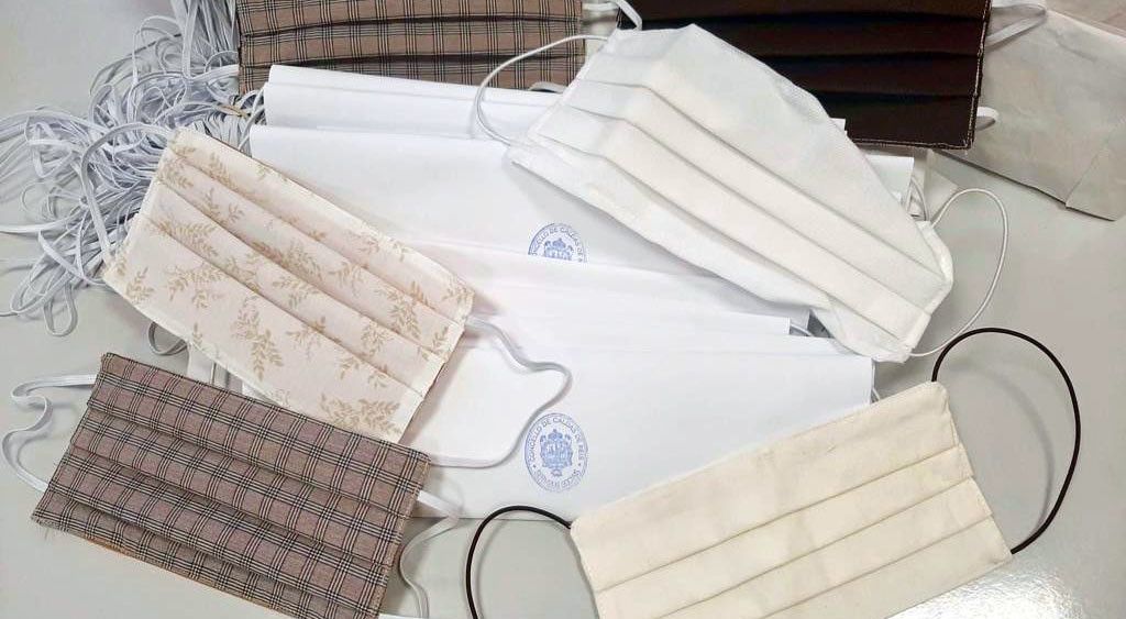 Mascarillas distribuidas por el Concello de Caldas de Reis