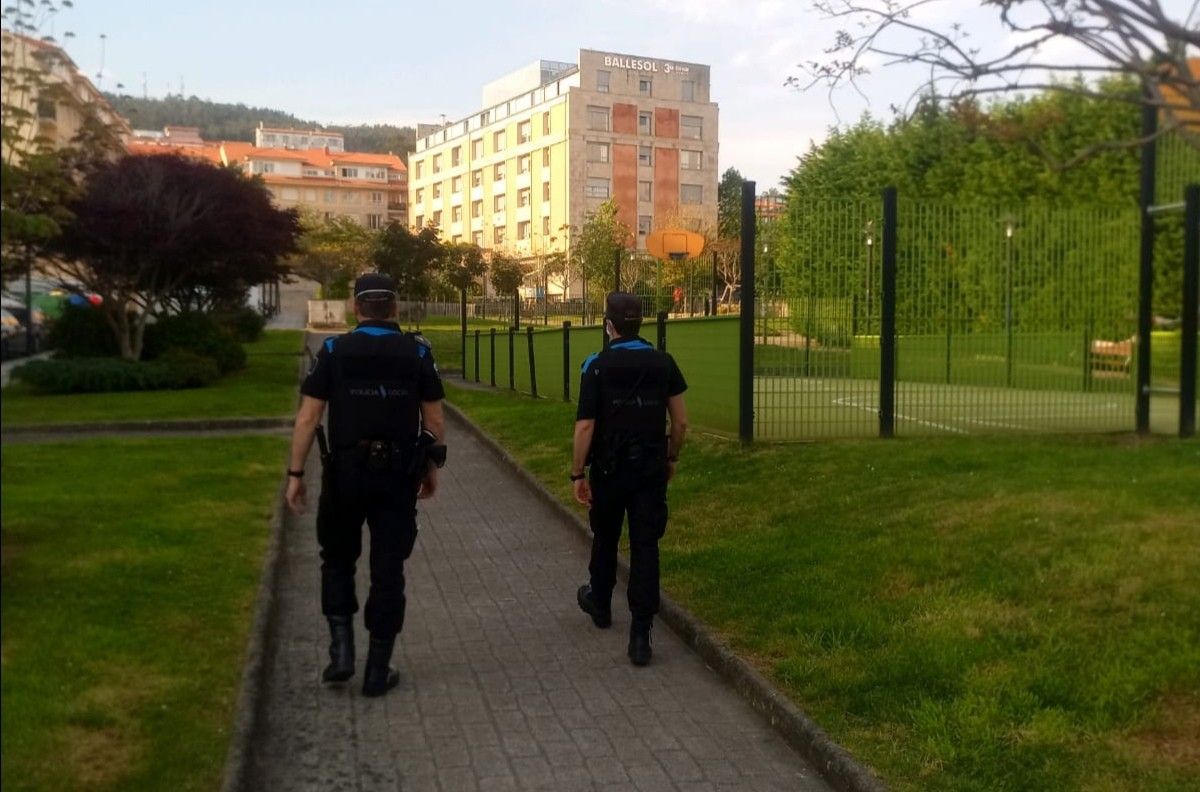 Policía Local de Poio durante o confinamento