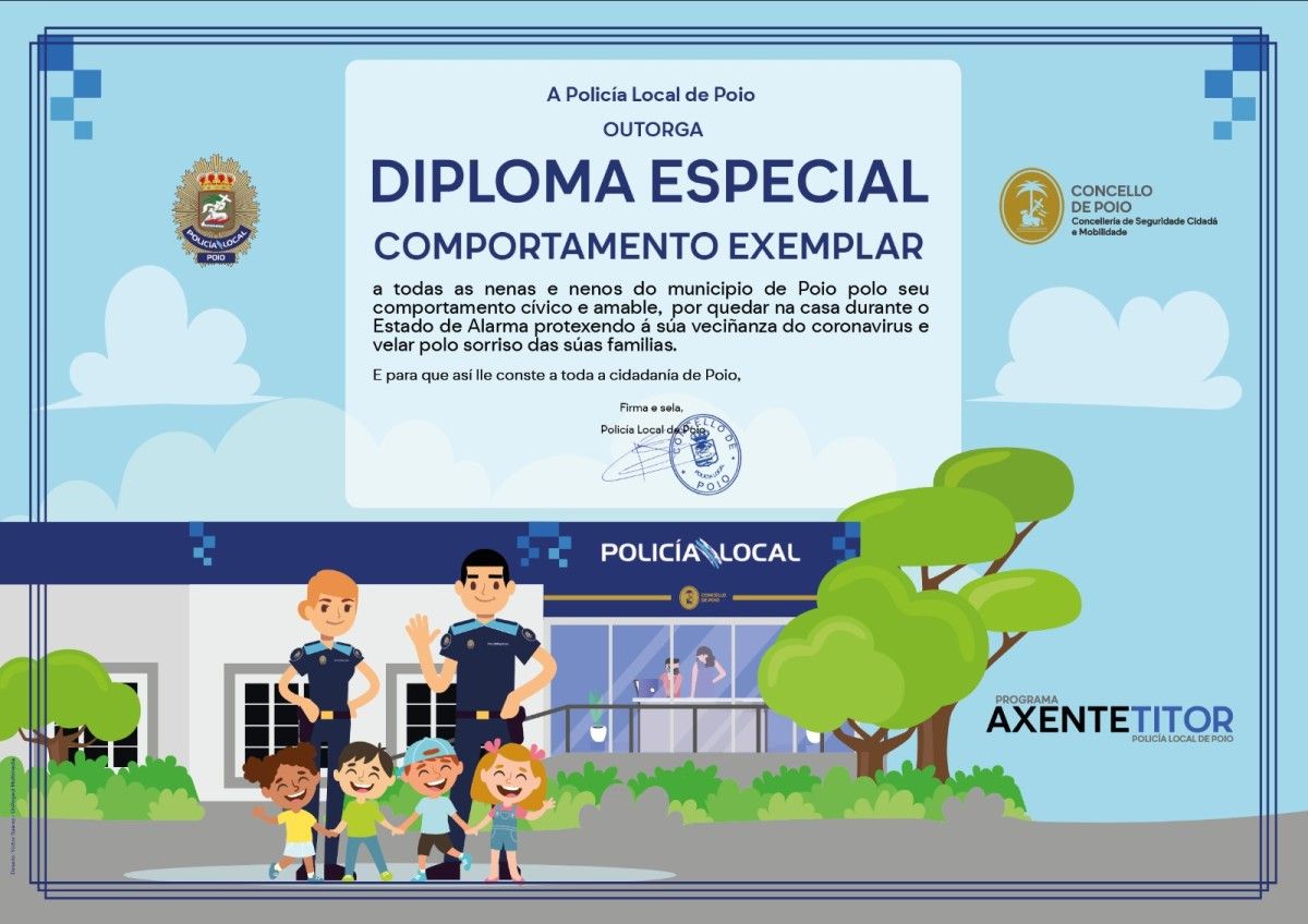 Diploma especial da Policía Local de Poio